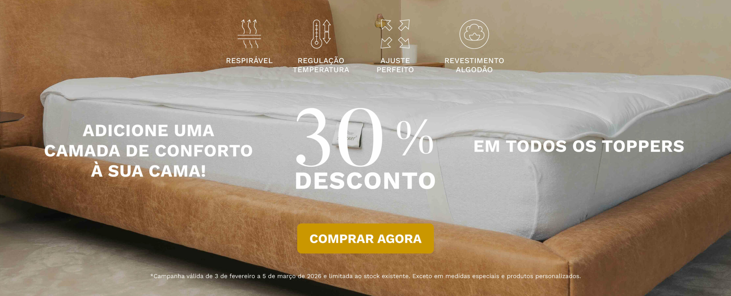 30% desconto direto toppers - imagem alecrim topper conforto